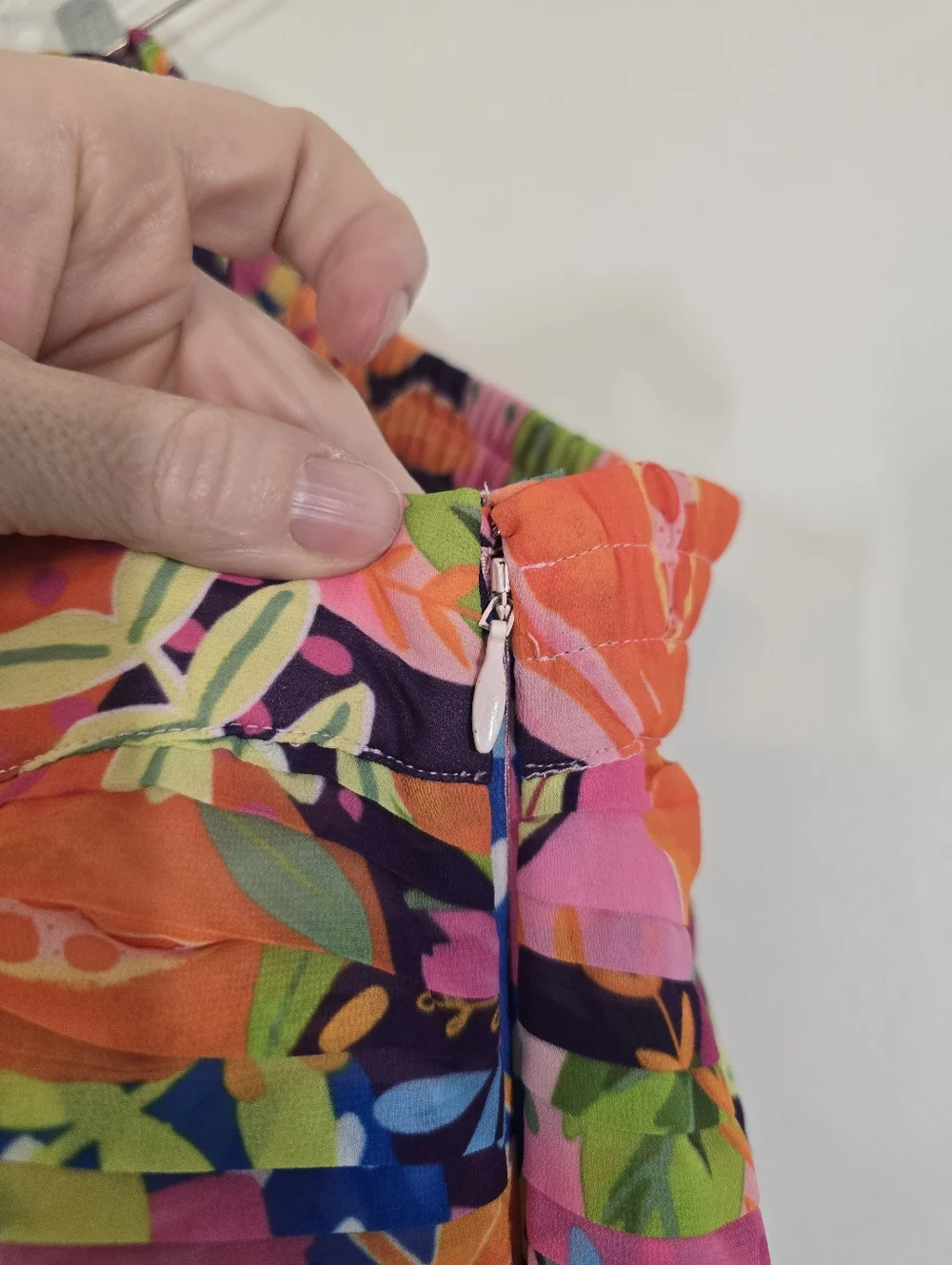 Rococo Sands Surplice Hem Skirt Mix Fruit Small New Flawed
